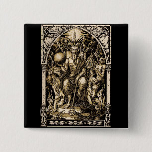 Badge Carré 5 Cm Satan a couronné
