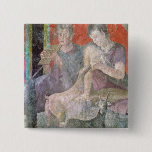Badge Carré 5 Cm Satyre et nymphe