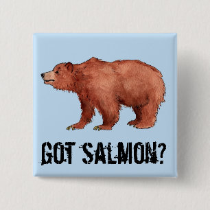 Badge Carré 5 Cm Saumon obtenu ? Edmond l'ours