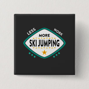 Badge Carré 5 Cm Saut à ski