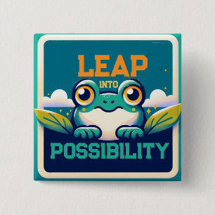 Badge Carré 5 Cm Sauter dans la possibilité