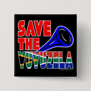 Badge Carré 5 Cm Sauvez le Vuvuzela