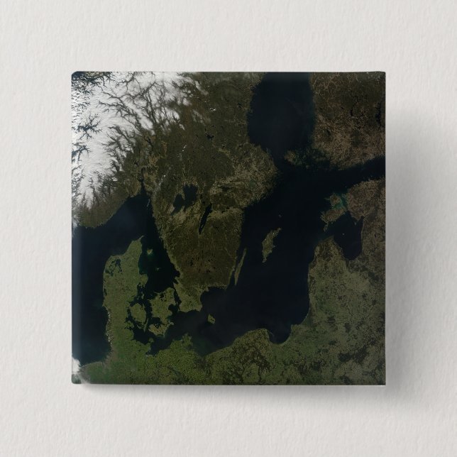 Badge Carré 5 Cm Scandinavie du Sud (Devant)