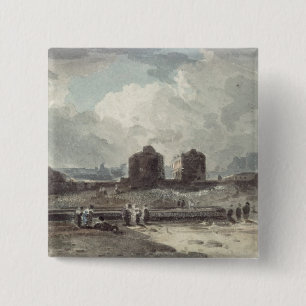Badge Carré 5 Cm Scène de côte