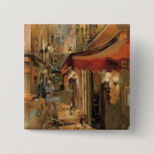 Badge Carré 5 Cm Scène de rue de Paris