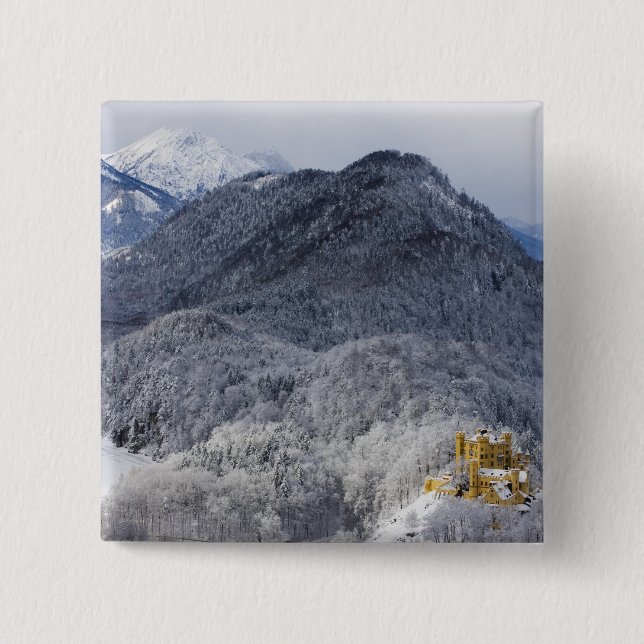 Badge Carré 5 Cm Schloss Hohenschwangau (Devant)