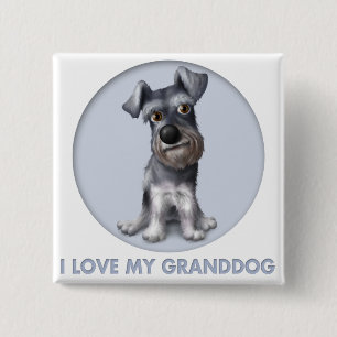 Badge Carré 5 Cm Schnauzer Granddog