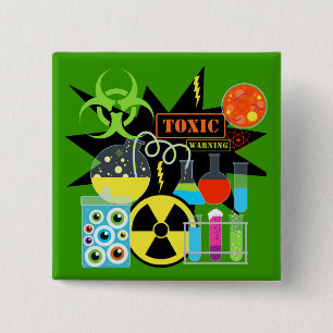 Badge Carré 5 Cm Scientifique fou
