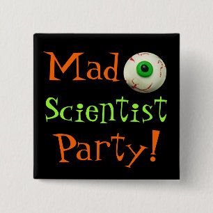 Badge Carré 5 Cm Scientifique fou