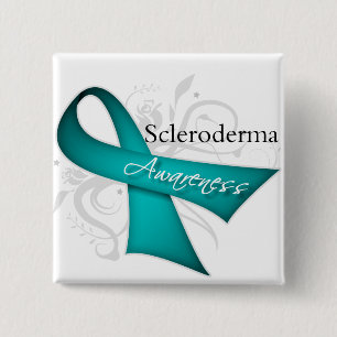 Badge Carré 5 Cm Scleroderma Disease Awareness Ribbon