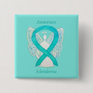 Badge Carré 5 Cm Scleroderma Sensibilisation à l'angle Écorces à ru