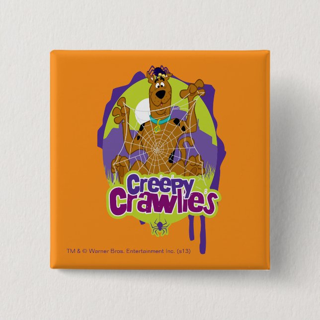 Badge Carré 5 Cm Scooby-Doo Crawlies Déplaisantes (Devant)