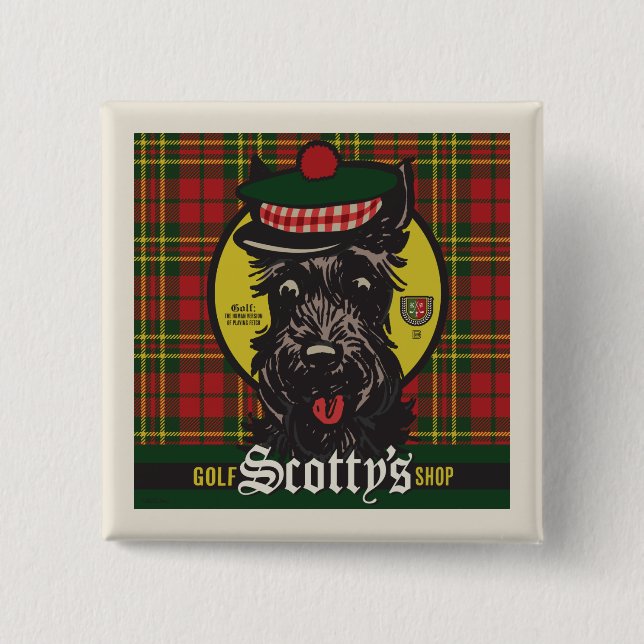 Badge Carré 5 Cm Scotty's Golf Shop (Devant)