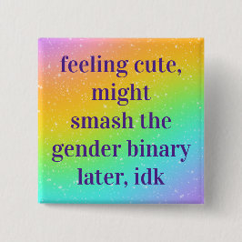 Badge Carré 5 Cm Se Sentir Mal Pourrait Masquer Le Bouton Binaire S