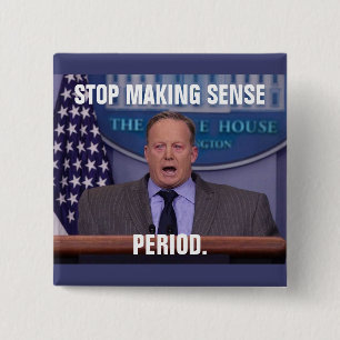 Badge Carré 5 Cm Sean Spicer, attaché de presse de la Maison