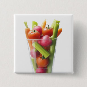 Badge Carré 5 Cm Secousse de légume cru