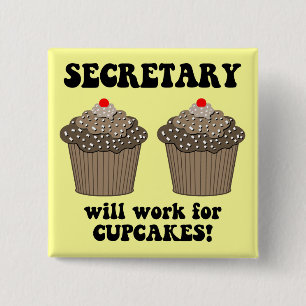 Badge Carré 5 Cm secrétaire drôle