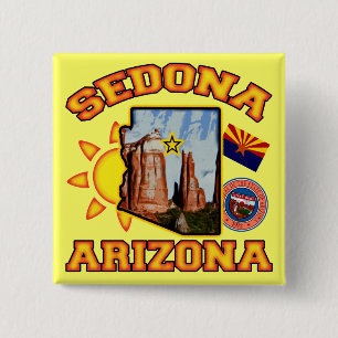 Badge Carré 5 Cm Sedona, Arizona