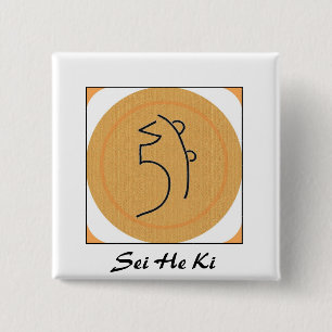 Badge Carré 5 Cm Sei il symbole de Ki Reiki