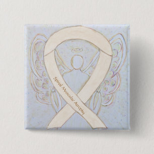 Badge Carré 5 Cm Sensibilisation à l'atrophie musculaire de la colo