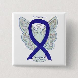 Badge Carré 5 Cm Sensibilisation au syndrome de microsuppression É
