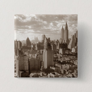 Badge Carré 5 Cm Sepia New York