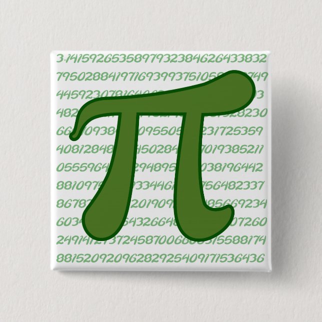 Badge Carré 5 Cm Séquence Pi (Devant)
