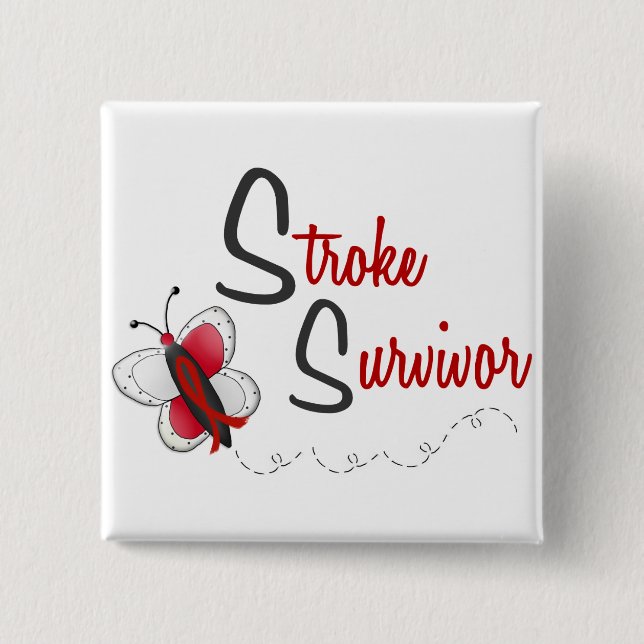 Badge Carré 5 Cm SÉRIE 2 de PAPILLON de survivant de course (Devant)