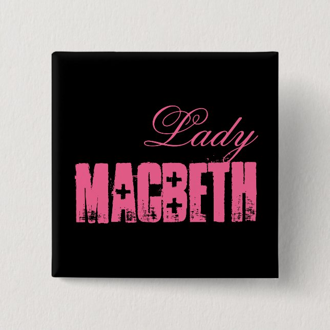 Badge Carré 5 Cm Série de Shakespeare - Macbeth (Devant)