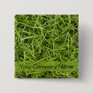 Badge Carré 5 Cm Service de pelouse vert promotionnel