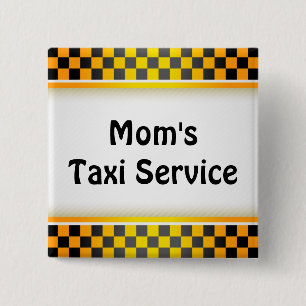 Badge Carré 5 Cm Service du taxi de la maman