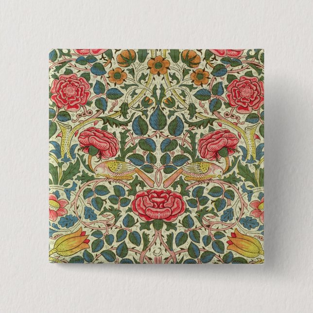 Badge Carré 5 Cm "S'est levé", 1883 (le coton imprimé) (Devant)