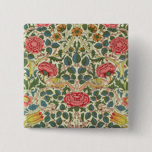 Badge Carré 5 Cm "S'est levé", 1883 (le coton imprimé)
