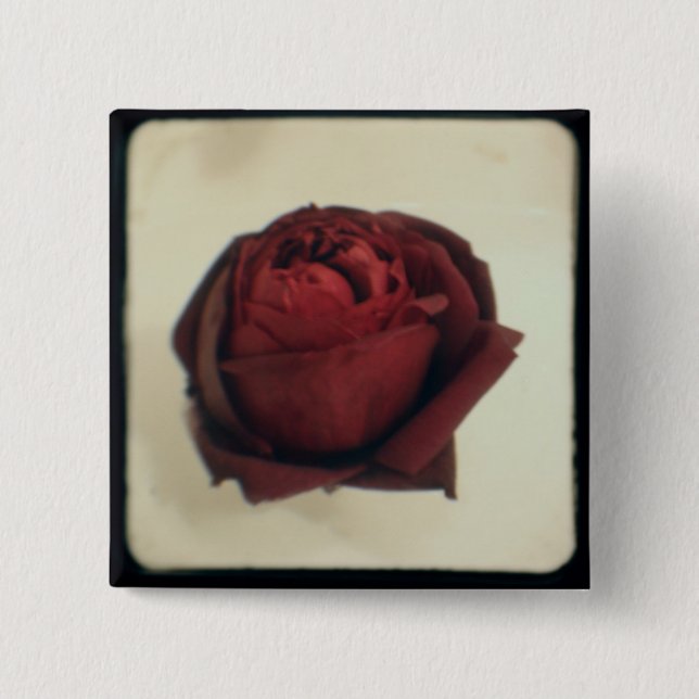 Badge Carré 5 Cm S'est levé le bouton de TTV (Devant)