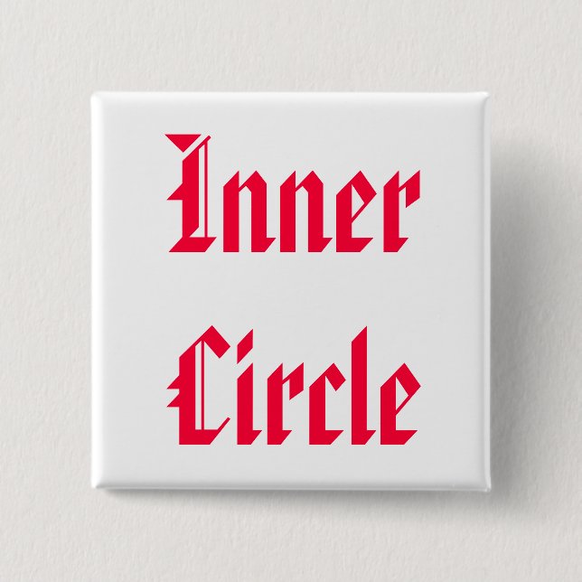 Badge Carré 5 Cm Seulement La FAMILLE sont cercle intime (Devant)