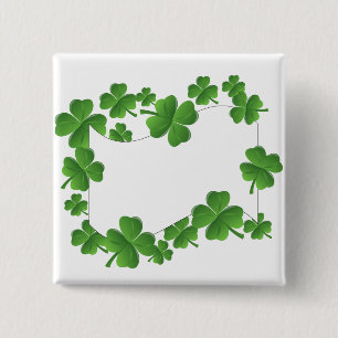 Badge Carré 5 Cm Shamrock