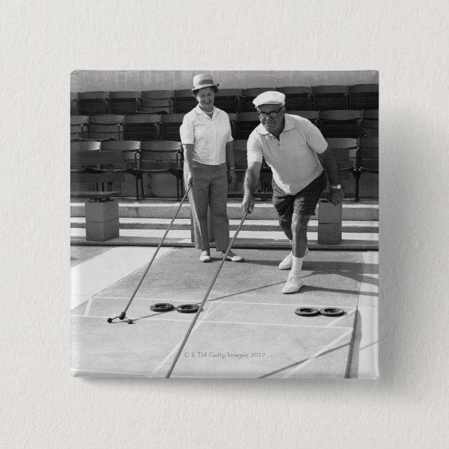 Badge Carré 5 Cm Shuffleboard (Devant)