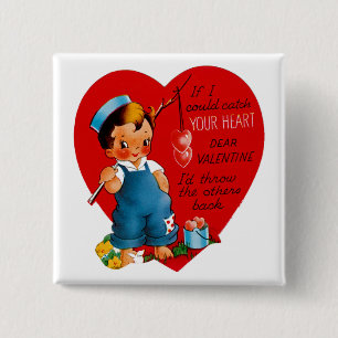 Badge Carré 5 Cm Si Je Pouvais Attraper Ton Coeur