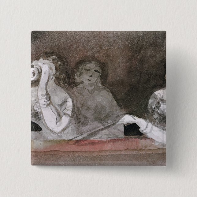 Badge Carré 5 Cm Sièges de boîte (Devant)