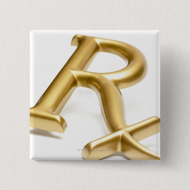Badge Carré 5 Cm Signal de drogue Rx (Devant)