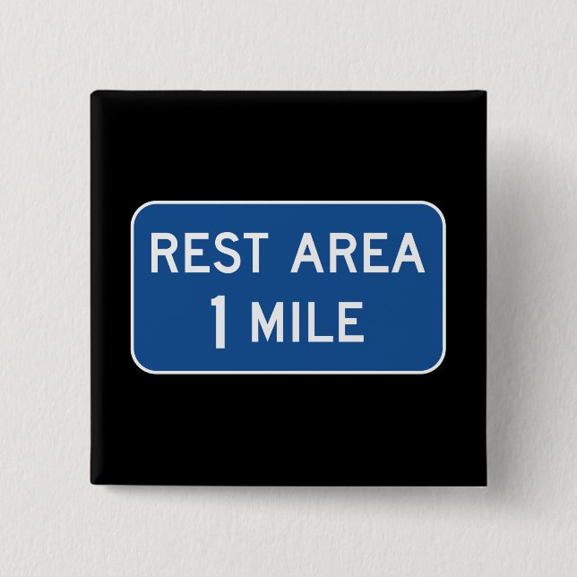 BADGE CARRÉ 5 CM SIGNE DE LA ROUTE DU REPOS (Devant)