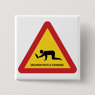 BADGE CARRÉ 5 CM SIGNE DE TRAFIC DES PERSONNES BLANCHISES