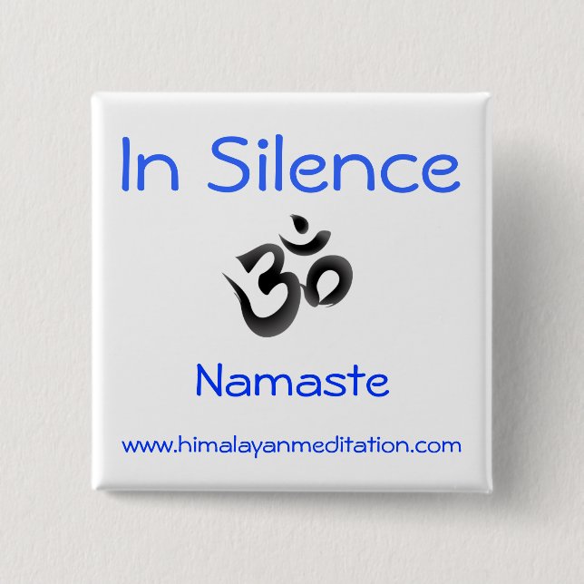 Badge Carré 5 Cm Silence (Devant)