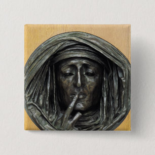 Badge Carré 5 Cm Silence, 1848