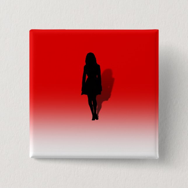Badge Carré 5 Cm Silhouette d'une femme (Devant)