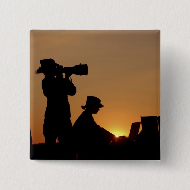 Badge Carré 5 Cm Silhouettes (Devant)
