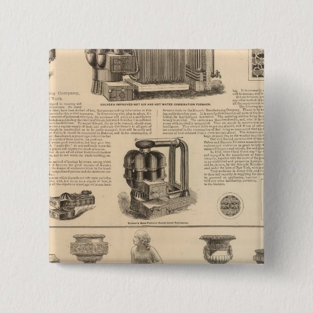 Badge Carré 5 Cm Simonds Manufacturing Company Stewart (Devant)