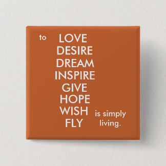 Badge Carré 5 Cm Simplement vivant