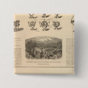 Badge Carré 5 Cm Simpson, Hall, Miller et Traveler's Company
