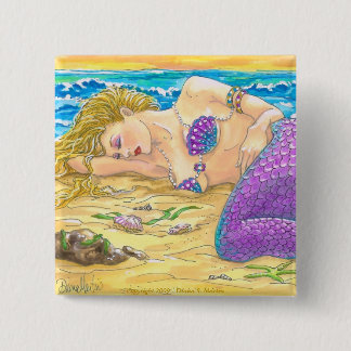 Badge Carré 5 Cm Sirène de sommeil